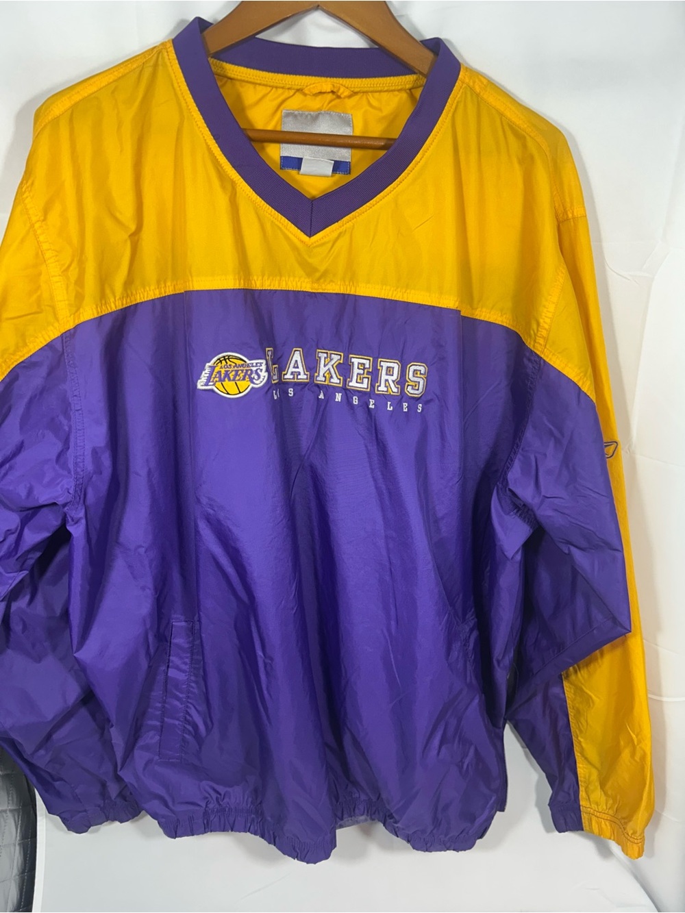 Reebok Yellow and Purple Team Jacket with Logo Tag